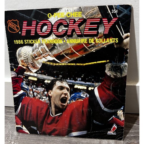 1986 O-Pee-Chee NHL Hockey Sticker EMPTY Album Patrick Roy Stanley - Picture 1 of 7